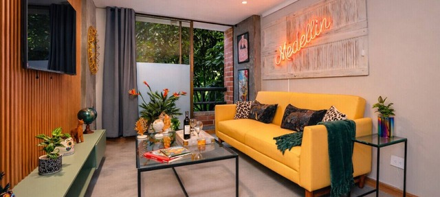 2BR - 2AC stylish apt near Provenza &Parque Lleras in Medellín