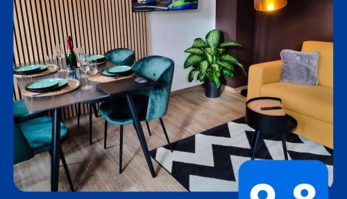 maremar - Design Maisonette Altstadt - 4 Pers - 57qm - Luxus Boxspringbett - Küche - Arbeitsplatz - privater Parkplatz in Greiz