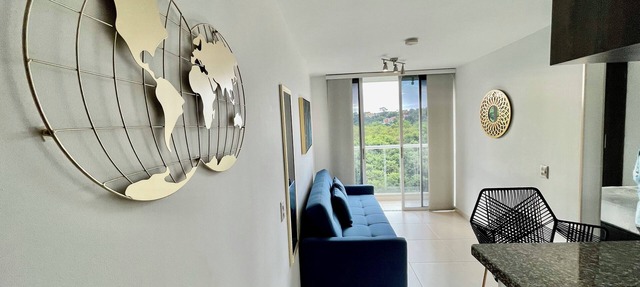 Modern 1-Bedroom Retreat with Serene Views in Bucaramanga's Metropolitan Area in Floridablanca