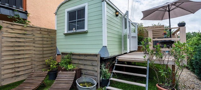 Tiny Home 'Amselnest' with Lake View, Private Terrace, and Wi-Fi in Oelsnitz/Vogtl.