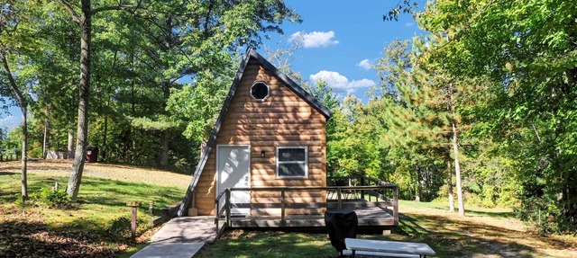 Tiny Home with Big Balcony Overlooking Long Lake in Walker