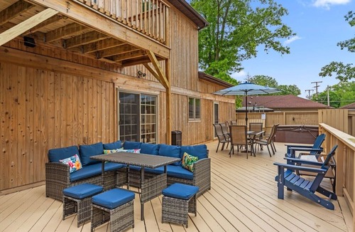 Lakeside House | Heated year-round pool, hot tub, close to Lake Michigan beaches!