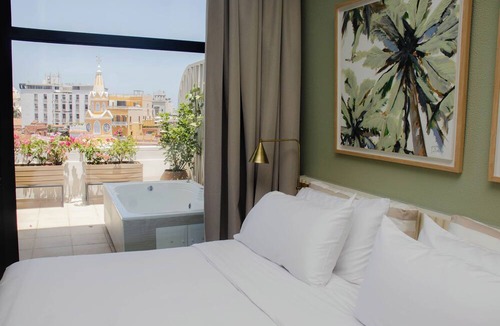 Cartagena Walled City Hotel | Spectacular views of Cartagena Clock Tower, terrace, jacuzzi, WiFi, AC
